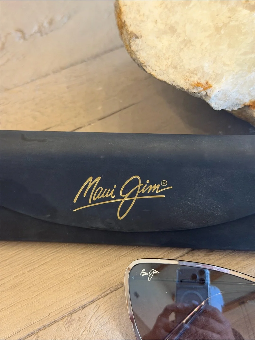 MAUI JIM Puakenikeni POLARIZED Sunglasses STG-SG Super Thin Frame Gray Womens